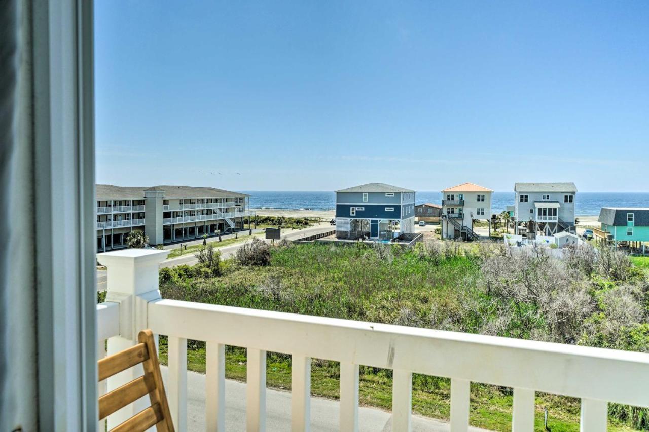 Ocean-View Oak Island Condo, 1 Block To Beach! Kültér fotó